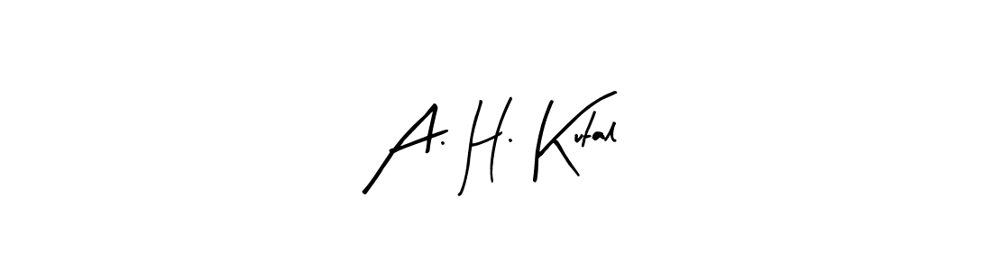 You can use this online signature creator to create a handwritten signature for the name A. H. Kutal. This is the best online autograph maker. A. H. Kutal signature style 8 images and pictures png