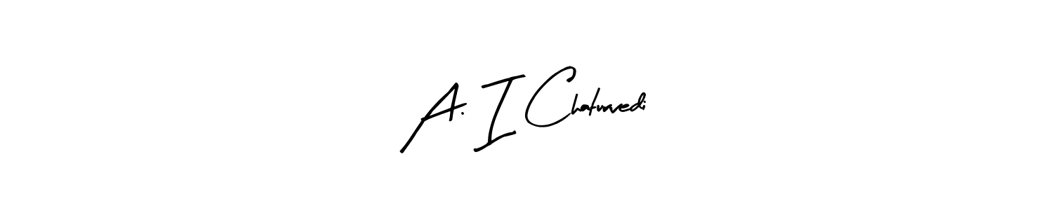 The best way (Arty Signature) to make a short signature is to pick only two or three words in your name. The name A. I Chaturvedi include a total of six letters. For converting this name. A. I Chaturvedi signature style 8 images and pictures png