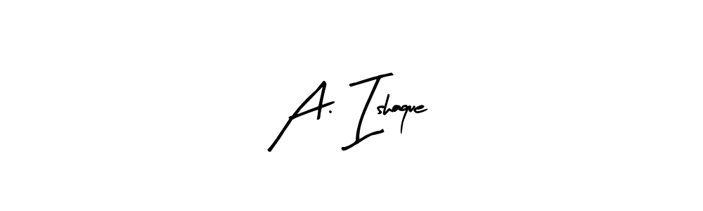 Similarly Arty Signature is the best handwritten signature design. Signature creator online .You can use it as an online autograph creator for name A. Ishaque. A. Ishaque signature style 8 images and pictures png