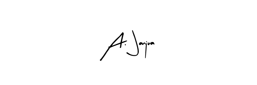 Arty Signature is a professional signature style that is perfect for those who want to add a touch of class to their signature. It is also a great choice for those who want to make their signature more unique. Get A. Janjua name to fancy signature for free. A. Janjua signature style 8 images and pictures png