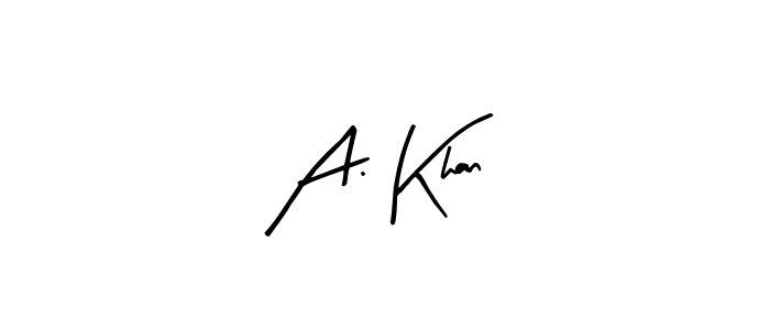 How to make A. Khan name signature. Use Arty Signature style for creating short signs online. This is the latest handwritten sign. A. Khan signature style 8 images and pictures png