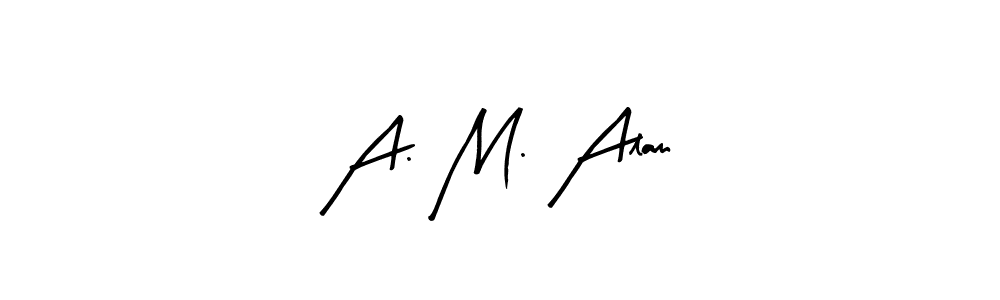 if you are searching for the best signature style for your name A. M. Alam. so please give up your signature search. here we have designed multiple signature styles  using Arty Signature. A. M. Alam signature style 8 images and pictures png