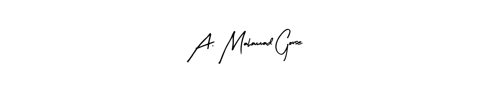 Create a beautiful signature design for name A. Mahammad Gouse. With this signature (Arty Signature) fonts, you can make a handwritten signature for free. A. Mahammad Gouse signature style 8 images and pictures png