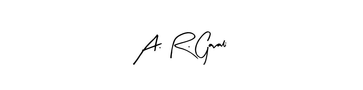 Similarly Arty Signature is the best handwritten signature design. Signature creator online .You can use it as an online autograph creator for name A. R. Gavali. A. R. Gavali signature style 8 images and pictures png