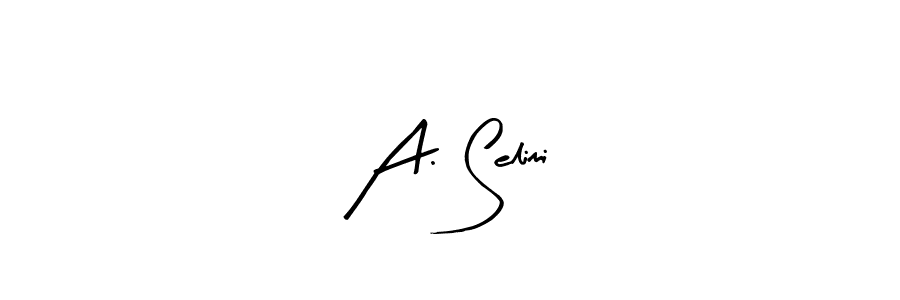 Arty Signature is a professional signature style that is perfect for those who want to add a touch of class to their signature. It is also a great choice for those who want to make their signature more unique. Get A. Selimi name to fancy signature for free. A. Selimi signature style 8 images and pictures png