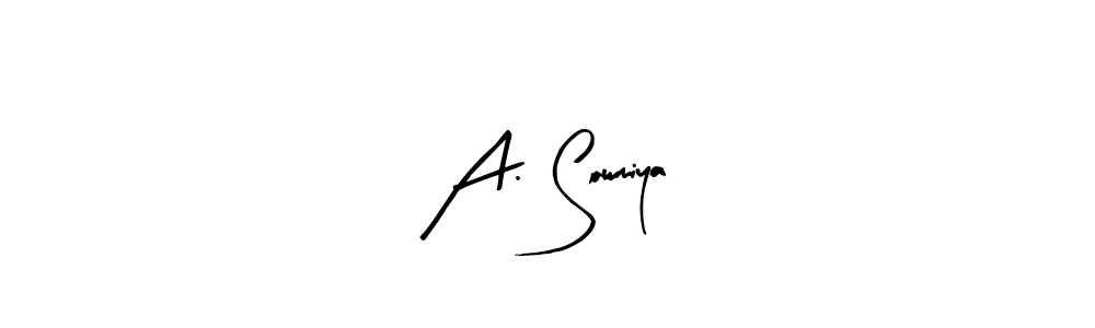 Similarly Arty Signature is the best handwritten signature design. Signature creator online .You can use it as an online autograph creator for name A. Sowmiya. A. Sowmiya signature style 8 images and pictures png