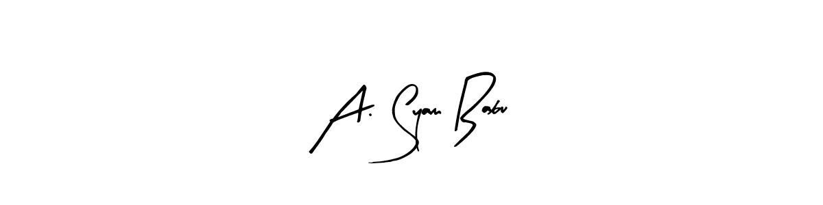It looks lik you need a new signature style for name A. Syam Babu. Design unique handwritten (Arty Signature) signature with our free signature maker in just a few clicks. A. Syam Babu signature style 8 images and pictures png