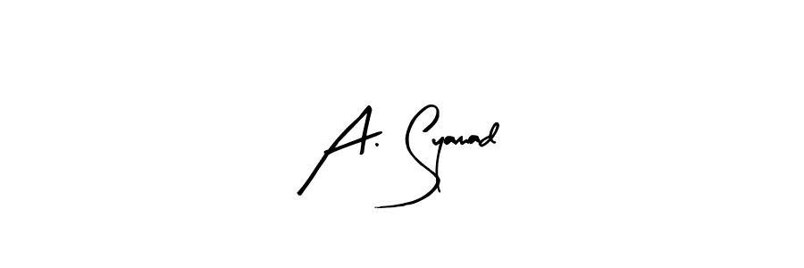 Make a beautiful signature design for name A. Syamad. Use this online signature maker to create a handwritten signature for free. A. Syamad signature style 8 images and pictures png