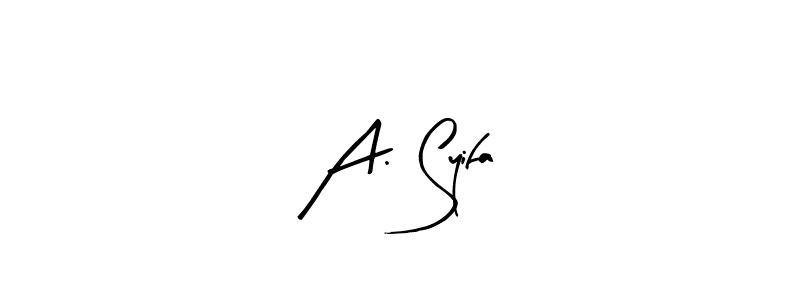 Here are the top 10 professional signature styles for the name A. Syifa. These are the best autograph styles you can use for your name. A. Syifa signature style 8 images and pictures png