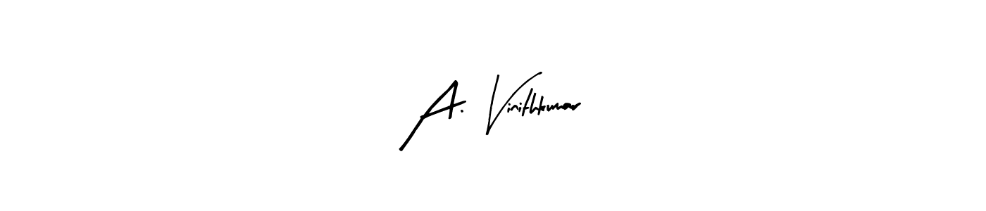 Make a beautiful signature design for name A. Vinithkumar. With this signature (Arty Signature) style, you can create a handwritten signature for free. A. Vinithkumar signature style 8 images and pictures png