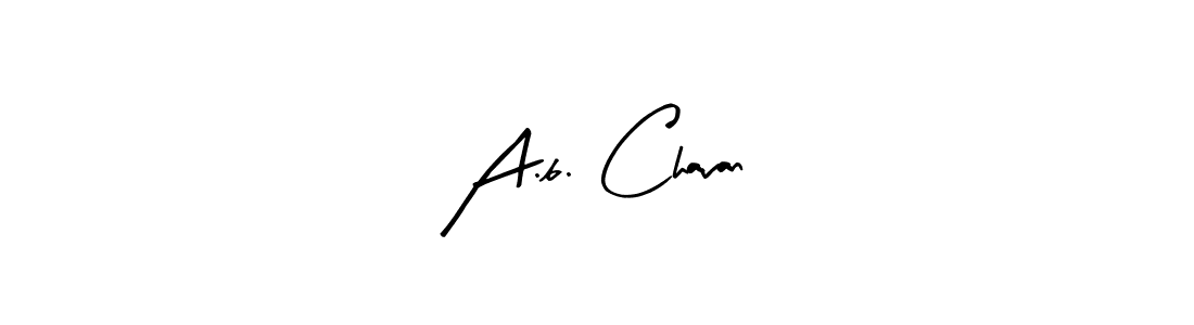 Make a beautiful signature design for name A.b. Chavan. With this signature (Arty Signature) style, you can create a handwritten signature for free. A.b. Chavan signature style 8 images and pictures png