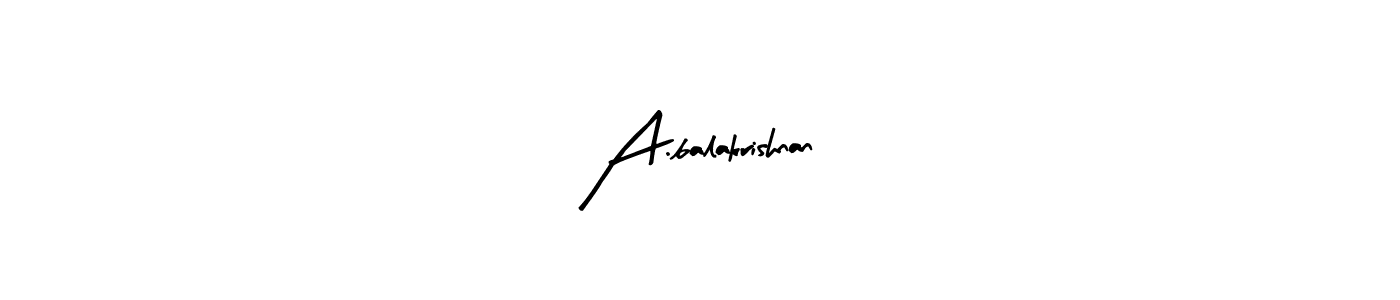 Create a beautiful signature design for name A.balakrishnan. With this signature (Arty Signature) fonts, you can make a handwritten signature for free. A.balakrishnan signature style 8 images and pictures png