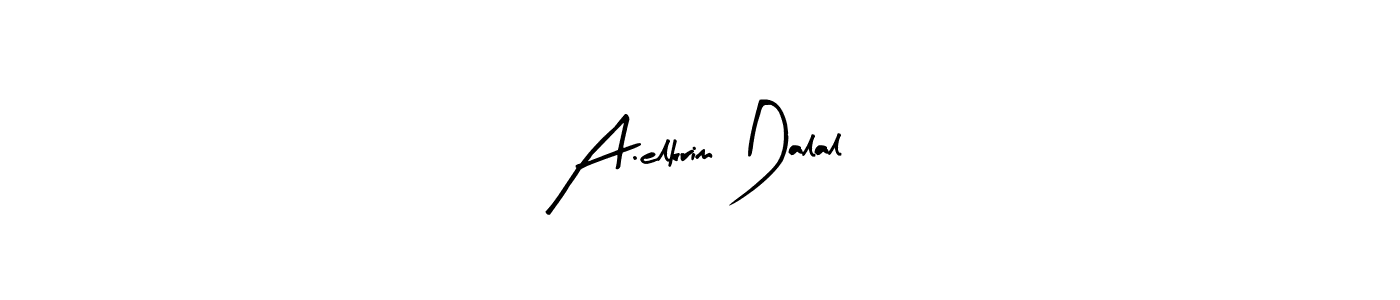 How to make A.elkrim Dalal name signature. Use Arty Signature style for creating short signs online. This is the latest handwritten sign. A.elkrim Dalal signature style 8 images and pictures png