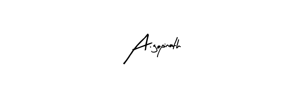 Also we have A.gopinath name is the best signature style. Create professional handwritten signature collection using Arty Signature autograph style. A.gopinath signature style 8 images and pictures png