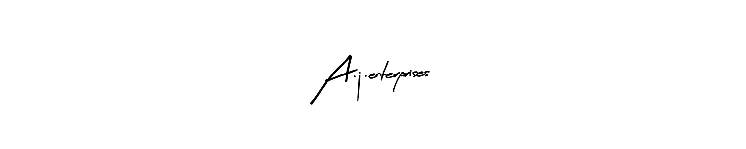 Arty Signature is a professional signature style that is perfect for those who want to add a touch of class to their signature. It is also a great choice for those who want to make their signature more unique. Get A.j.enterprises name to fancy signature for free. A.j.enterprises signature style 8 images and pictures png