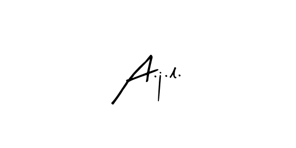 The best way (Arty Signature) to make a short signature is to pick only two or three words in your name. The name A.j.l. include a total of six letters. For converting this name. A.j.l. signature style 8 images and pictures png