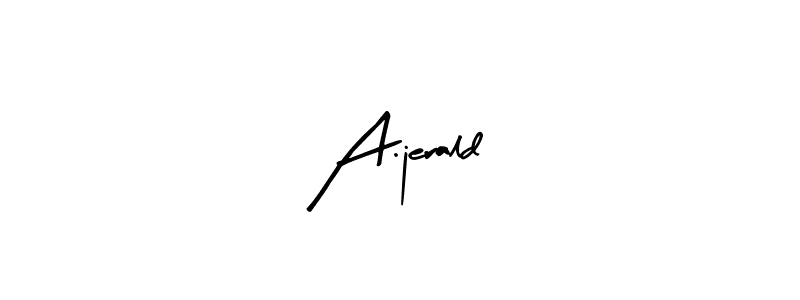 How to Draw A.jerald signature style? Arty Signature is a latest design signature styles for name A.jerald. A.jerald signature style 8 images and pictures png