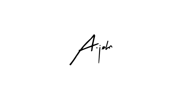 How to make A.john name signature. Use Arty Signature style for creating short signs online. This is the latest handwritten sign. A.john signature style 8 images and pictures png