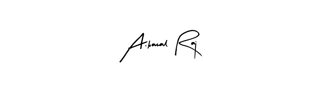 You should practise on your own different ways (Arty Signature) to write your name (A.kamal Raj) in signature. don't let someone else do it for you. A.kamal Raj signature style 8 images and pictures png