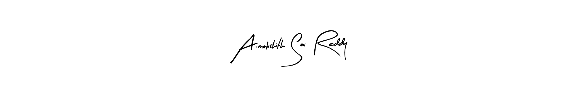 if you are searching for the best signature style for your name A.mokshith Sai Reddy. so please give up your signature search. here we have designed multiple signature styles  using Arty Signature. A.mokshith Sai Reddy signature style 8 images and pictures png