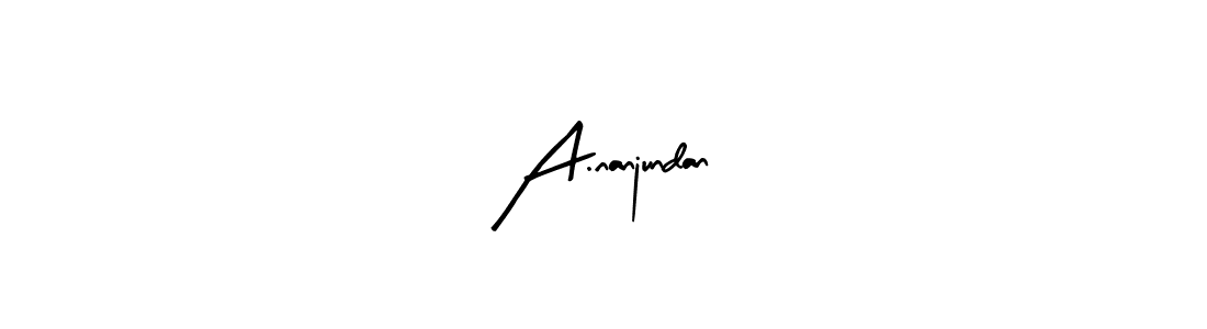 Best and Professional Signature Style for A.nanjundan. Arty Signature Best Signature Style Collection. A.nanjundan signature style 8 images and pictures png