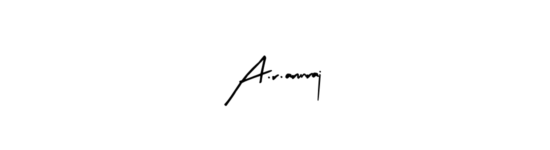 Create a beautiful signature design for name A.r.arunraj. With this signature (Arty Signature) fonts, you can make a handwritten signature for free. A.r.arunraj signature style 8 images and pictures png