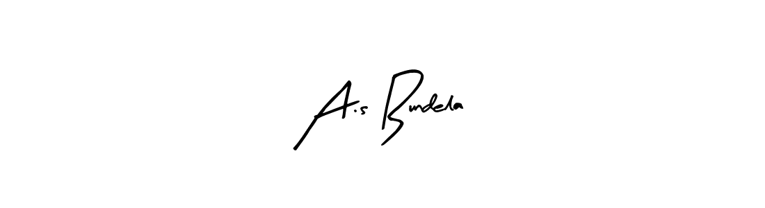 Arty Signature is a professional signature style that is perfect for those who want to add a touch of class to their signature. It is also a great choice for those who want to make their signature more unique. Get A.s Bundela name to fancy signature for free. A.s Bundela signature style 8 images and pictures png