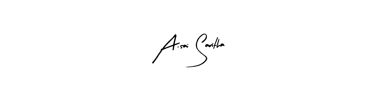 You can use this online signature creator to create a handwritten signature for the name A.sai Saritha. This is the best online autograph maker. A.sai Saritha signature style 8 images and pictures png