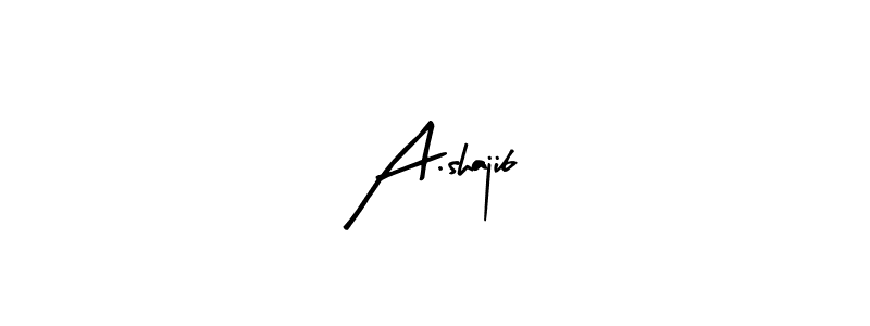 Make a beautiful signature design for name A.shajib. With this signature (Arty Signature) style, you can create a handwritten signature for free. A.shajib signature style 8 images and pictures png