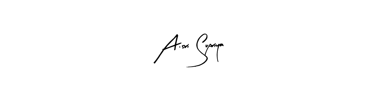 Arty Signature is a professional signature style that is perfect for those who want to add a touch of class to their signature. It is also a great choice for those who want to make their signature more unique. Get A.sri Supriya name to fancy signature for free. A.sri Supriya signature style 8 images and pictures png