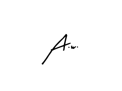 How to make A.w. name signature. Use Arty Signature style for creating short signs online. This is the latest handwritten sign. A.w. signature style 8 images and pictures png