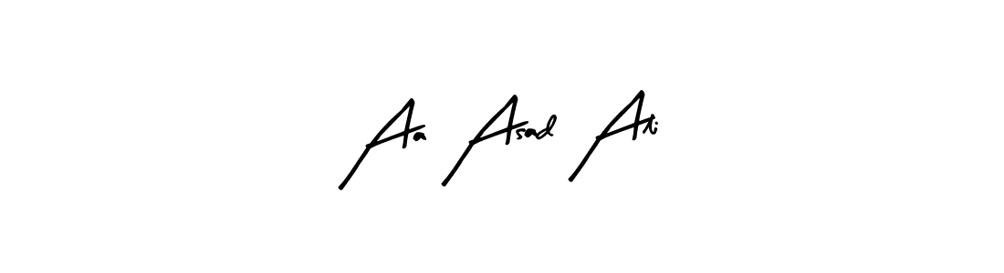 Use a signature maker to create a handwritten signature online. With this signature software, you can design (Arty Signature) your own signature for name Aa Asad Ali. Aa Asad Ali signature style 8 images and pictures png