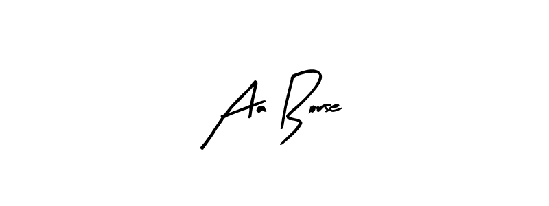 The best way (Arty Signature) to make a short signature is to pick only two or three words in your name. The name Aa Borse include a total of six letters. For converting this name. Aa Borse signature style 8 images and pictures png