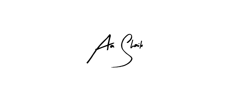 The best way (Arty Signature) to make a short signature is to pick only two or three words in your name. The name Aa Shaik include a total of six letters. For converting this name. Aa Shaik signature style 8 images and pictures png