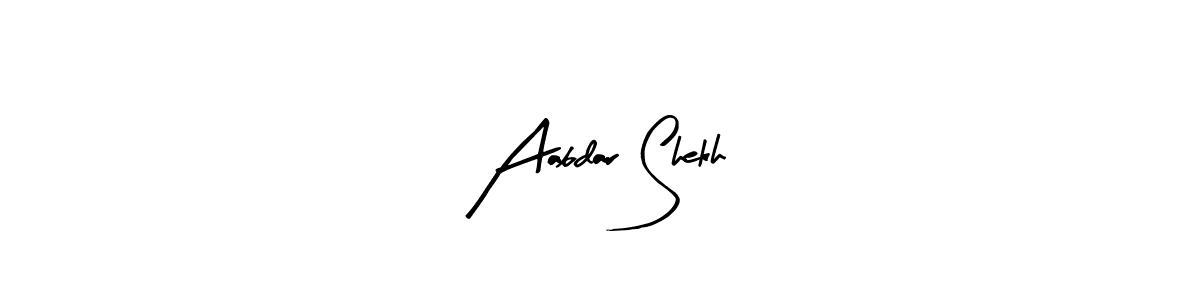 Similarly Arty Signature is the best handwritten signature design. Signature creator online .You can use it as an online autograph creator for name Aabdar Shekh. Aabdar Shekh signature style 8 images and pictures png