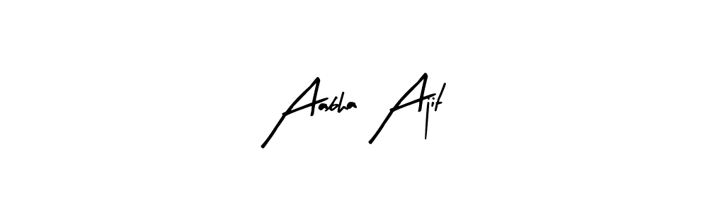 How to make Aabha Ajit name signature. Use Arty Signature style for creating short signs online. This is the latest handwritten sign. Aabha Ajit signature style 8 images and pictures png