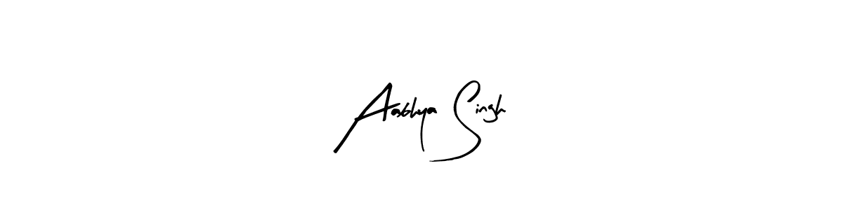 How to make Aabhya Singh name signature. Use Arty Signature style for creating short signs online. This is the latest handwritten sign. Aabhya Singh signature style 8 images and pictures png