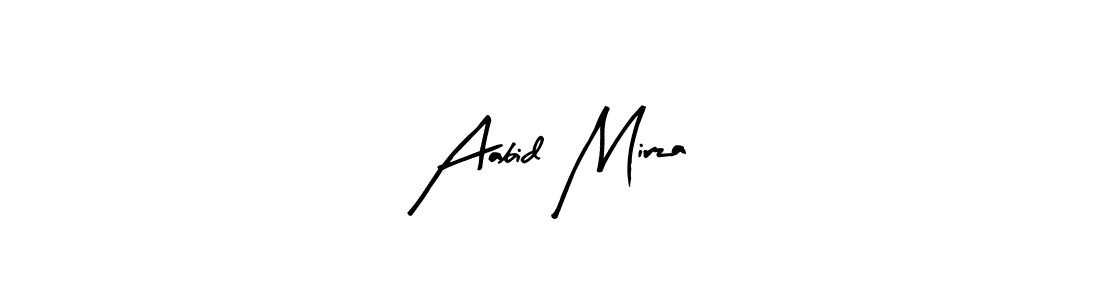 Similarly Arty Signature is the best handwritten signature design. Signature creator online .You can use it as an online autograph creator for name Aabid Mirza. Aabid Mirza signature style 8 images and pictures png