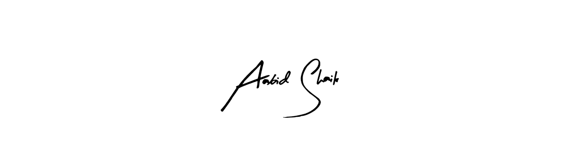 The best way (Arty Signature) to make a short signature is to pick only two or three words in your name. The name Aabid Shaik include a total of six letters. For converting this name. Aabid Shaik signature style 8 images and pictures png