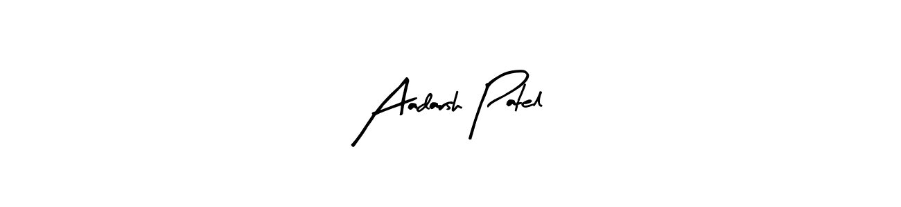 Make a beautiful signature design for name Aadarsh Patel. With this signature (Arty Signature) style, you can create a handwritten signature for free. Aadarsh Patel signature style 8 images and pictures png