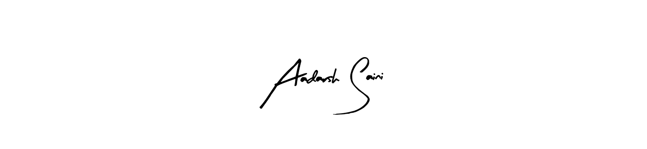 You should practise on your own different ways (Arty Signature) to write your name (Aadarsh Saini) in signature. don't let someone else do it for you. Aadarsh Saini signature style 8 images and pictures png