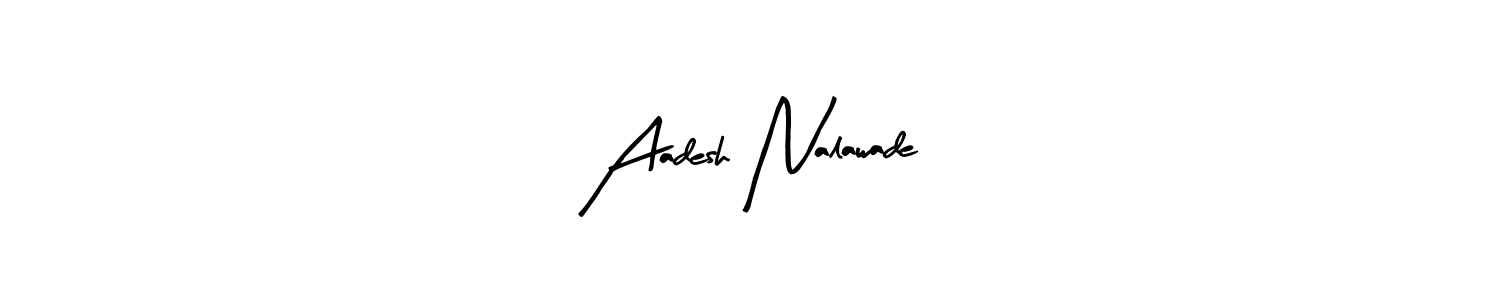 Create a beautiful signature design for name Aadesh Nalawade. With this signature (Arty Signature) fonts, you can make a handwritten signature for free. Aadesh Nalawade signature style 8 images and pictures png