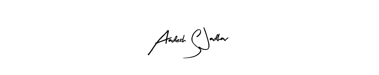 You should practise on your own different ways (Arty Signature) to write your name (Aadesh S Jadhav) in signature. don't let someone else do it for you. Aadesh S Jadhav signature style 8 images and pictures png