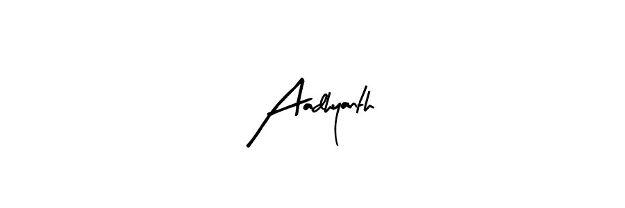 Make a beautiful signature design for name Aadhyanth. With this signature (Arty Signature) style, you can create a handwritten signature for free. Aadhyanth signature style 8 images and pictures png