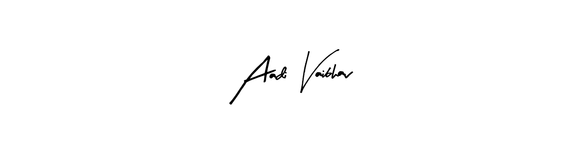 Aadi Vaibhav stylish signature style. Best Handwritten Sign (Arty Signature) for my name. Handwritten Signature Collection Ideas for my name Aadi Vaibhav. Aadi Vaibhav signature style 8 images and pictures png