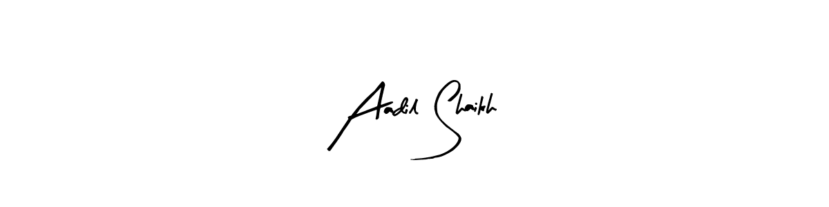 You should practise on your own different ways (Arty Signature) to write your name (Aadil Shaikh) in signature. don't let someone else do it for you. Aadil Shaikh signature style 8 images and pictures png