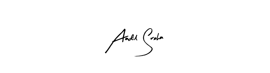 Similarly Arty Signature is the best handwritten signature design. Signature creator online .You can use it as an online autograph creator for name Aadil Sroha. Aadil Sroha signature style 8 images and pictures png