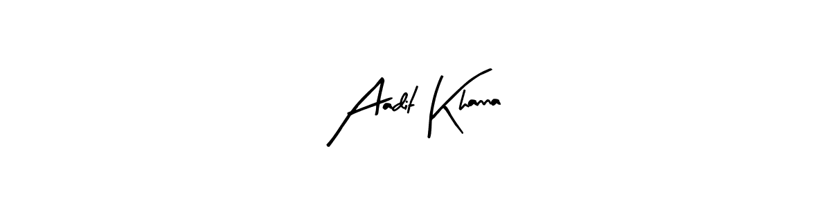 Design your own signature with our free online signature maker. With this signature software, you can create a handwritten (Arty Signature) signature for name Aadit Khanna. Aadit Khanna signature style 8 images and pictures png