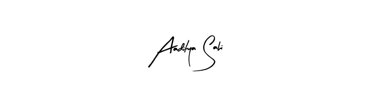 How to make Aaditya Sahi name signature. Use Arty Signature style for creating short signs online. This is the latest handwritten sign. Aaditya Sahi signature style 8 images and pictures png