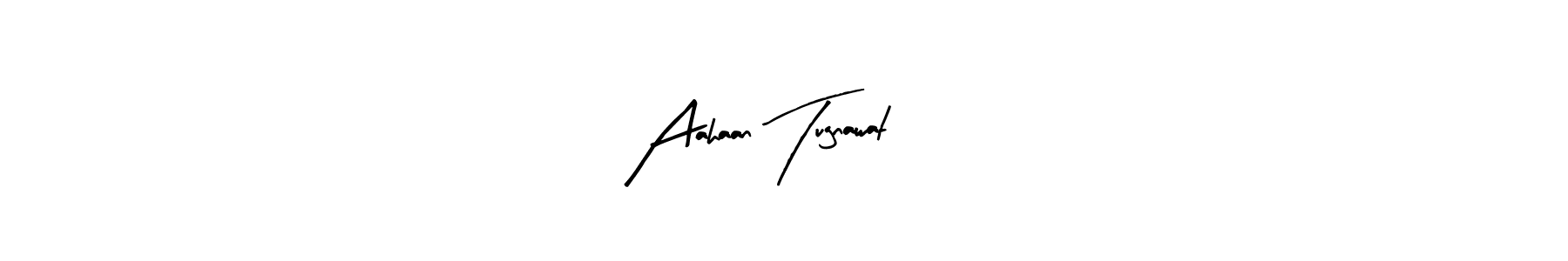 How to make Aahaan Tugnawat 18 name signature. Use Arty Signature style for creating short signs online. This is the latest handwritten sign. Aahaan Tugnawat 18 signature style 8 images and pictures png